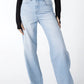 Light Ice Wash High-Rise Denim Palazzos