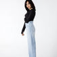 Light Ice Wash High-Rise Denim Palazzos