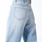 Light Ice Wash High-Rise Denim Palazzos