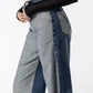 Contrast Tuxedo Stripe High-Rise Jeans