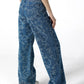 Boho-Chic Floral-Print High-Waisted Jeans