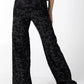 Midnight Floral Jacquard Wide-Leg Jeans