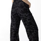 Midnight Floral Jacquard Wide-Leg Jeans