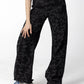 Midnight Floral Jacquard Wide-Leg Jeans