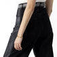 Galactic Fade Side Bleach High-Waist Wide-Leg Jeans in Black