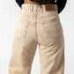 Modern Vintage High-Waist Tapered Jeans in Beige