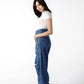 Doodle Monster Wide-Leg Denim Jeans