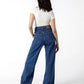 Doodle Monster Wide-Leg Denim Jeans