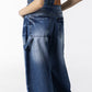 Patchwork Balloon Panache Wide-Leg in Blue Jeans