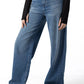 Elevated Classic Mid-Blue Wide-Leg Denim