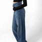 Elevated Classic Mid-Blue Wide-Leg Denim