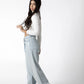 Iridescent Glow Wide-Leg Jeans