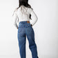 Dimensional Tufted Wide-Leg Jeans