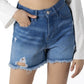 Chic Distressed Denim Cut-Offs Short