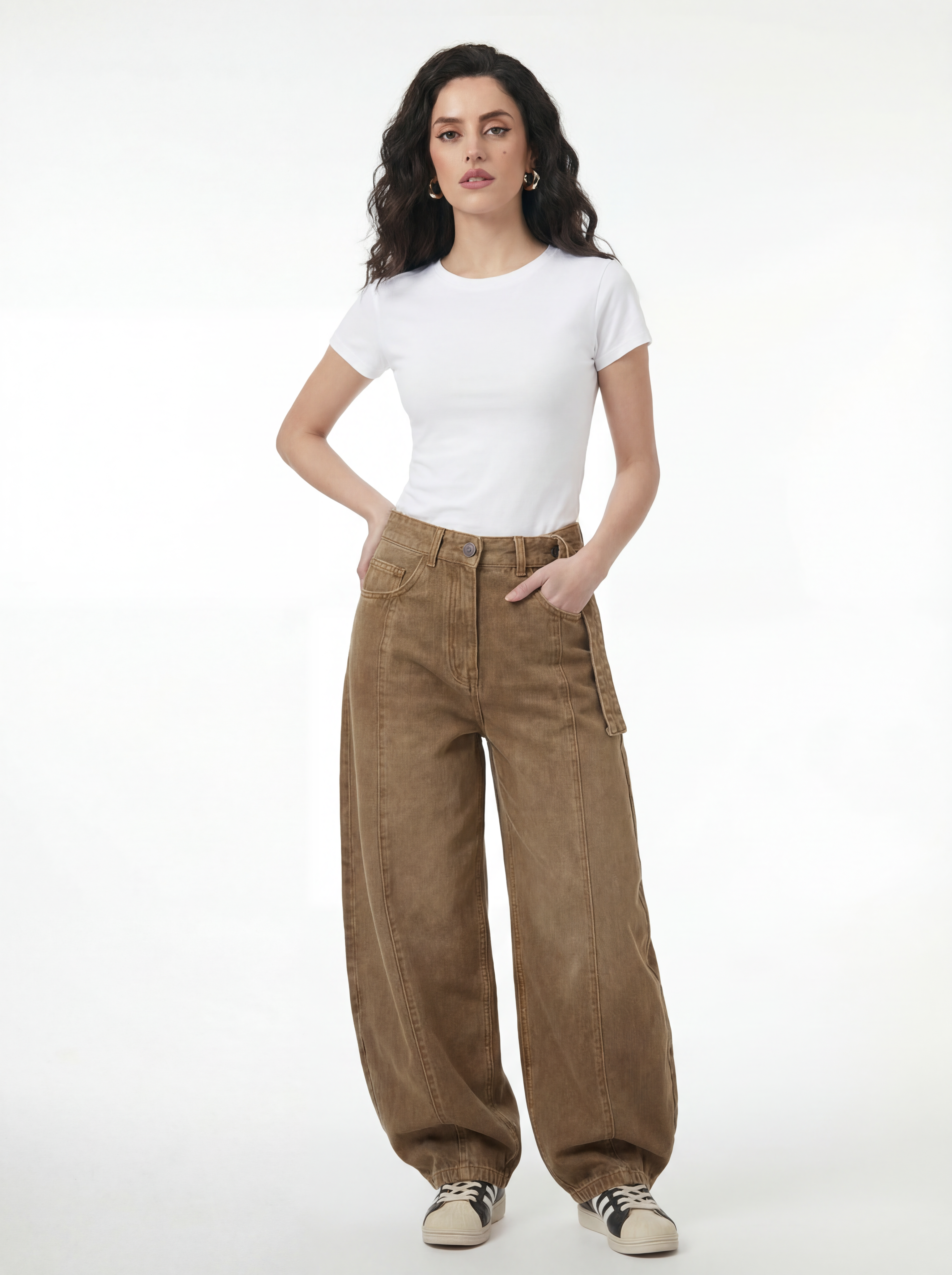 Overhang Belt Denim – Raw Brown 1132