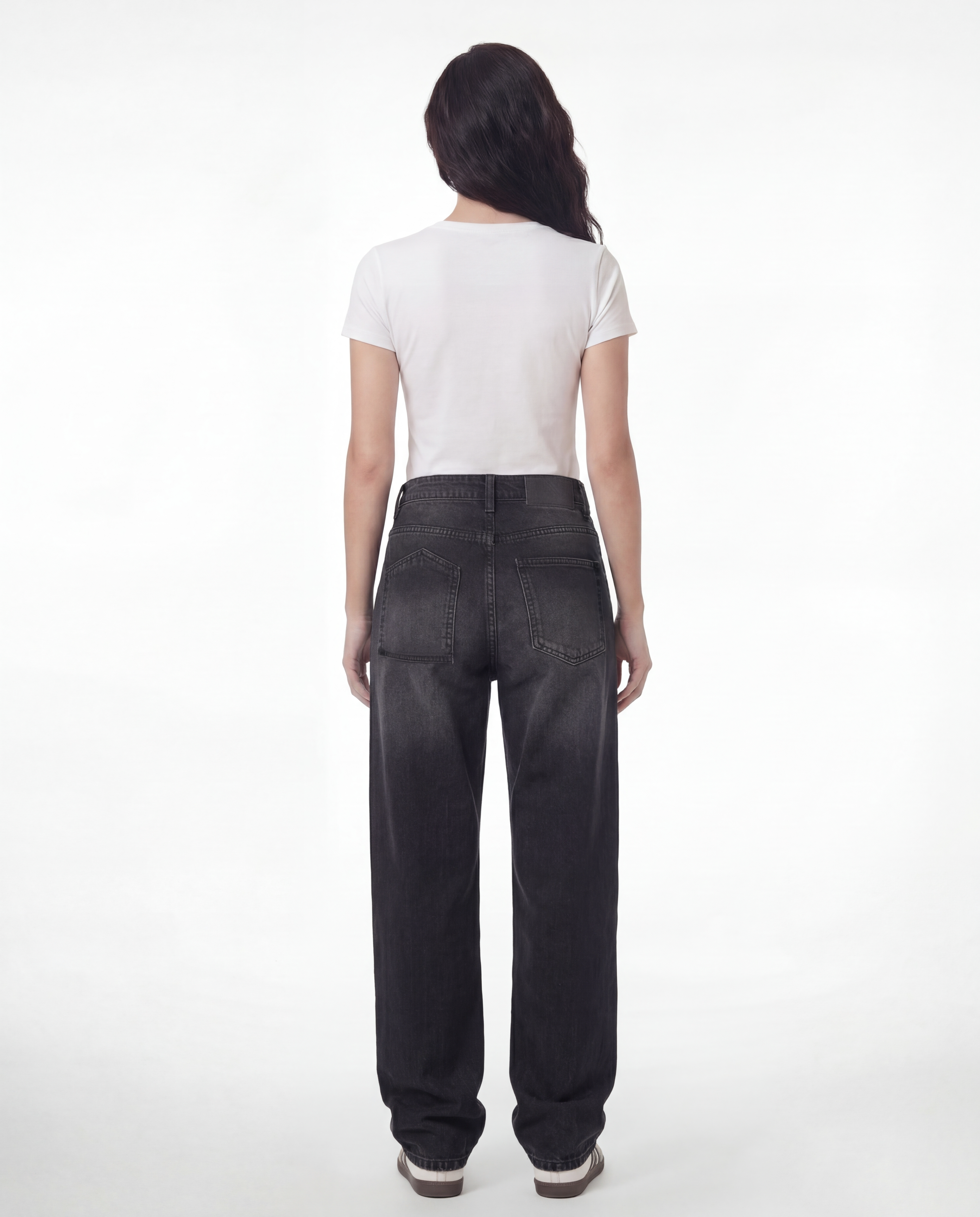 Straight Flipped Pocket — Lace Ripple Black 1086