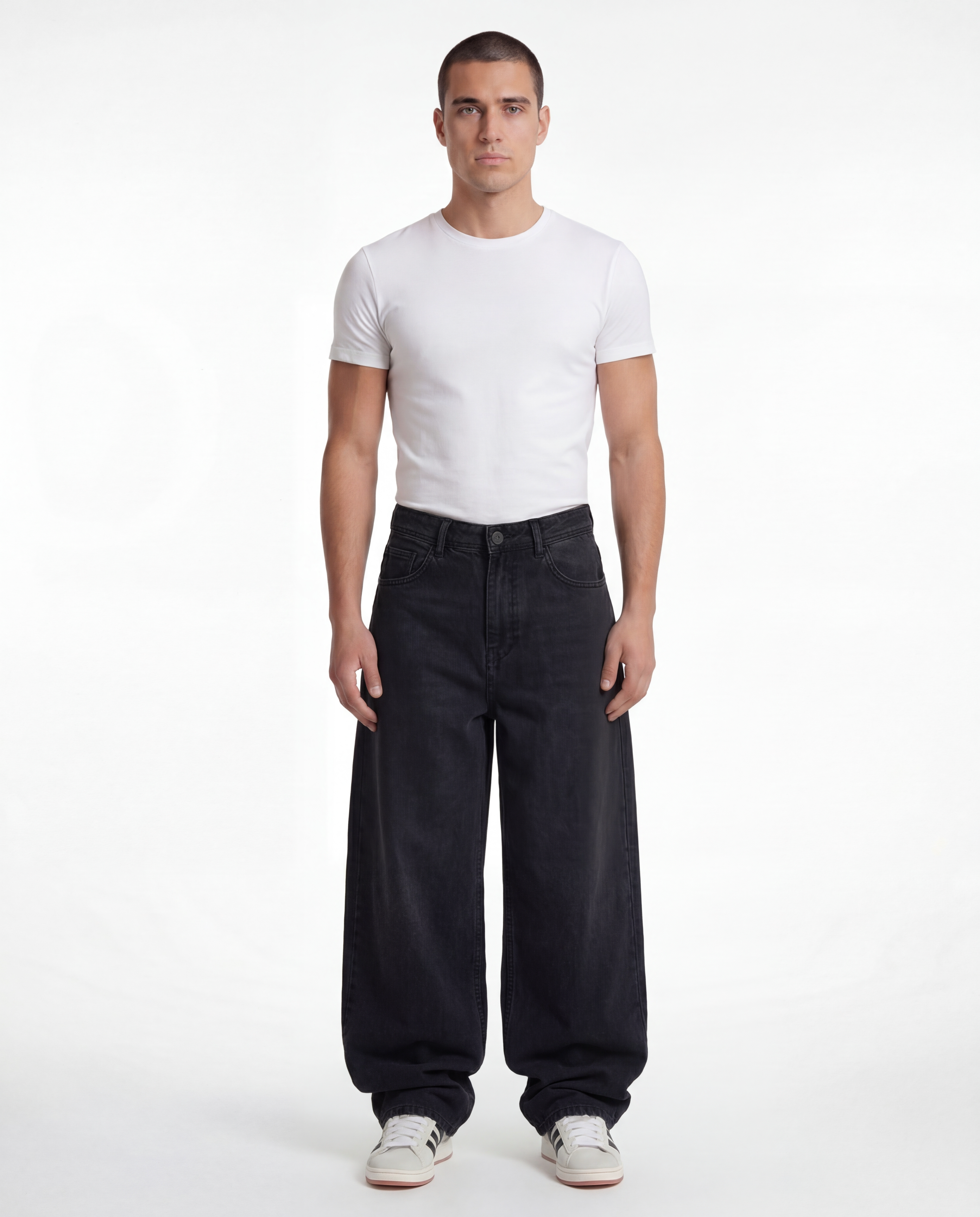 Baggy Fit Denim – Raw Black 1107