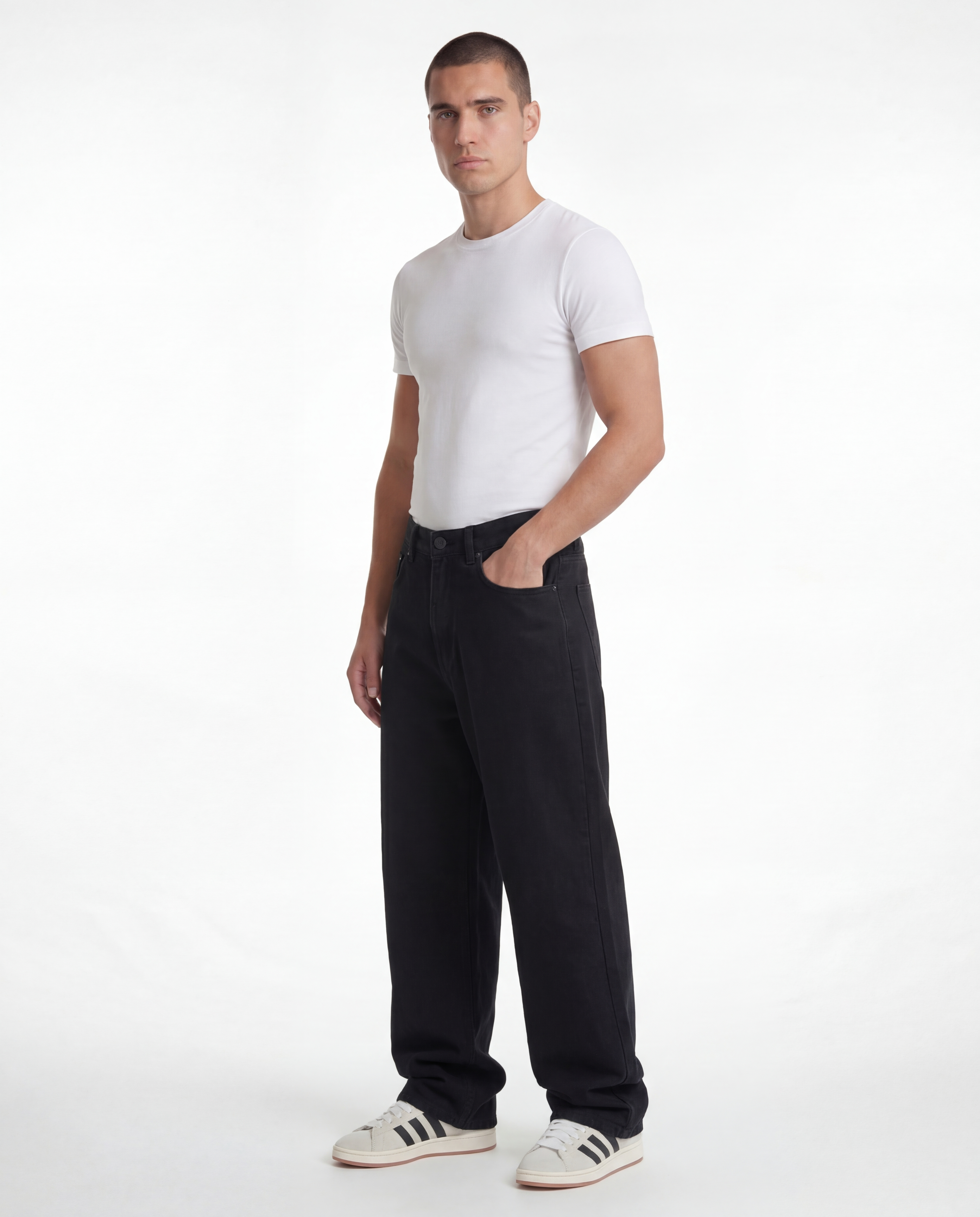 Baggy Fit Denim – Raw Black 1107