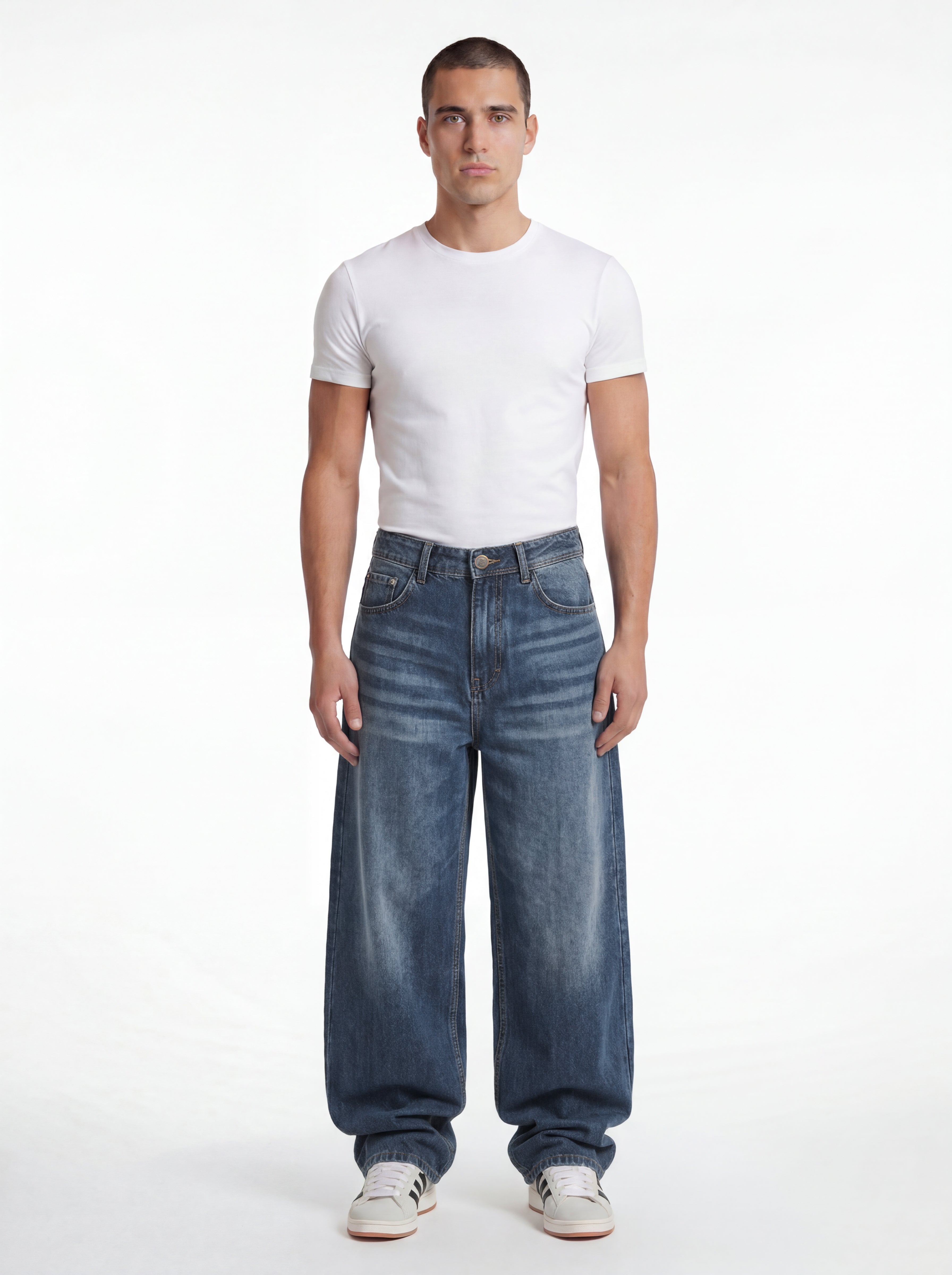 か*る様 MASU FADED BAGGY FIT JEANS 22aw Baggy Fit Denim – Faded Indigo 1108 – AUTHENTIC