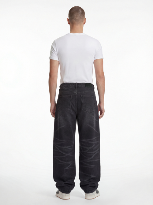 Baggy Fit Denim – Faded Black 1109