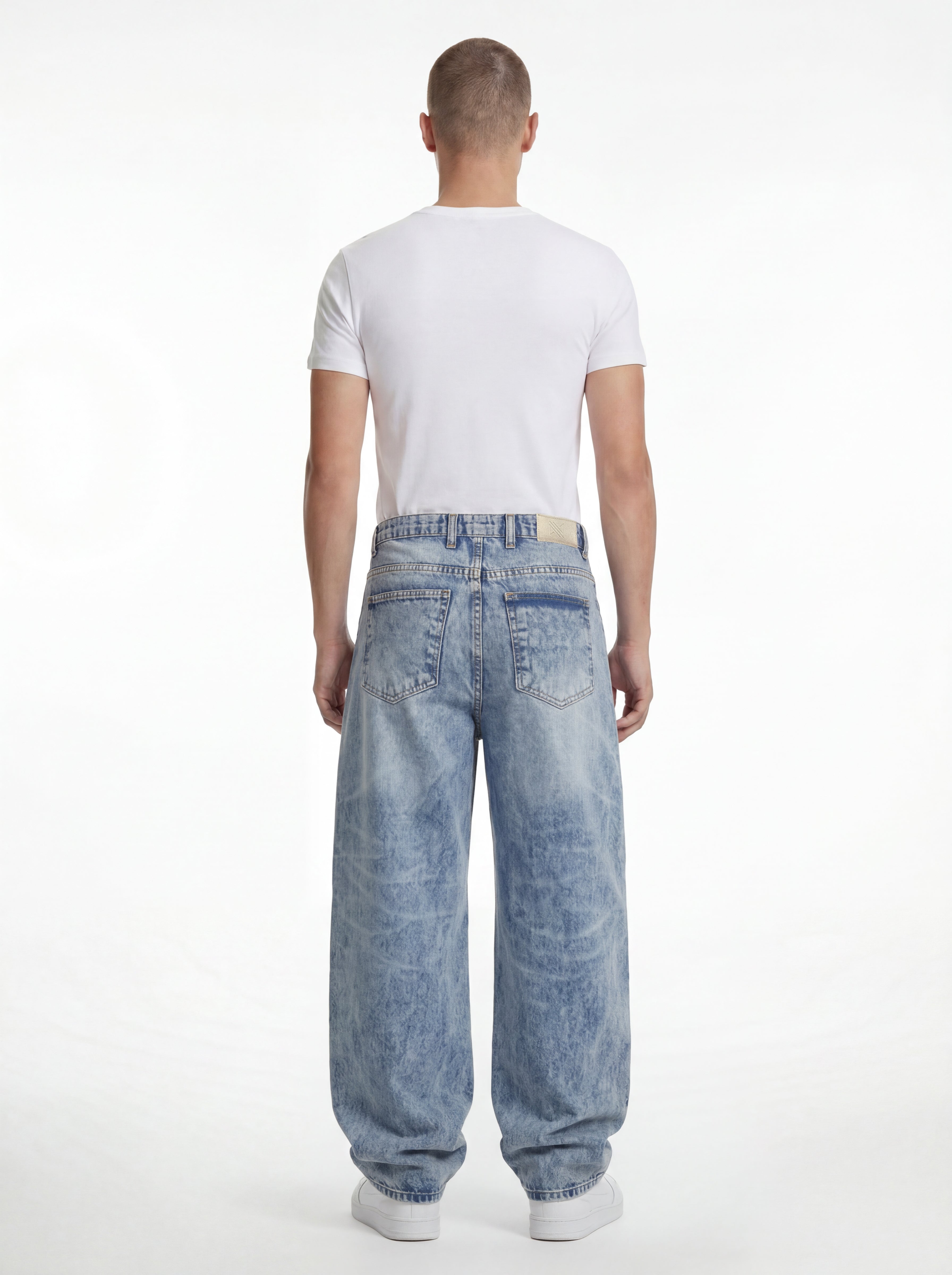 Baggy Fit Denim – Washed Sky 1104